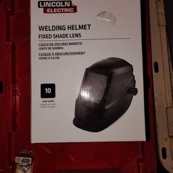  Lincoln Electric Basic Welding Helmet with a fixed shade 10 lens. 