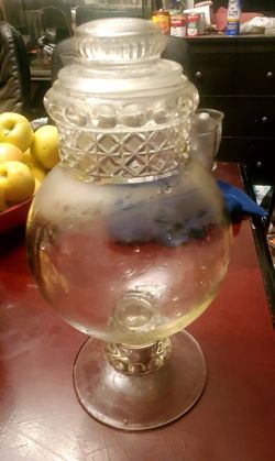 Good Condition Glasses Jar With Lit