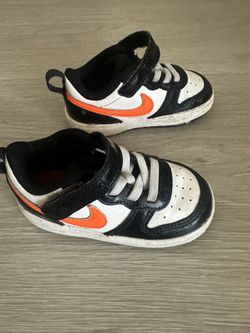Black White And Orange Toddler Nike Shoes Size 7