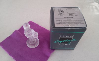 Goebel Crystal M.J.  Hummel Village Boy Figurine