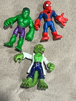 Marvel Figures Lot of 3  Hulk & Spider-Man & Lizard man