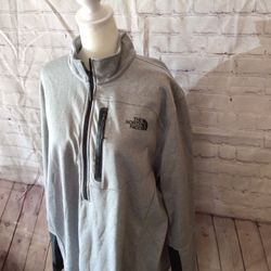 The North Face Canyonland men’s gray half zip pocket pullover jacket sweatshirt XL 