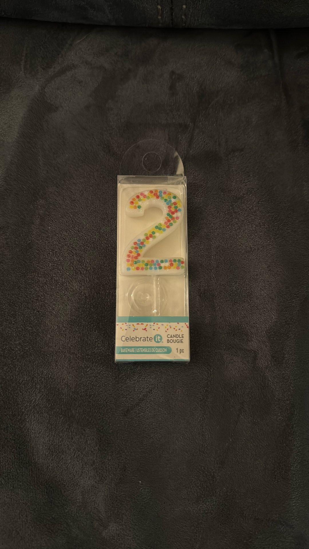 New In Package Celebrate It Number 2 Glitter Dot Candle Party Decoration Birthday Cake Celebration