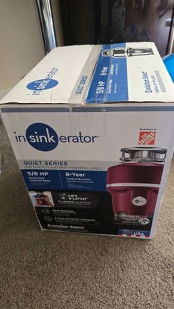 Insinkerator Evolution Select Garbage Disposal Quiet Series 5/8 HP