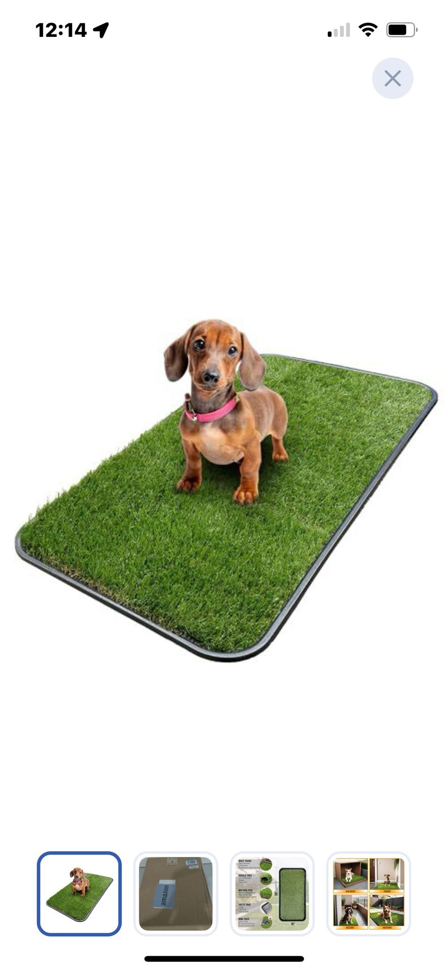 “New”Potty Training Artificial Grass W/tray(15 X30)reusable (retail$39