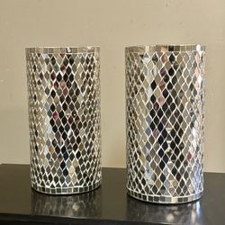 Gorgeous Mirrored Candle Holders 10” $20/each