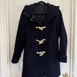 Zara Dark Blue Toggle Jacket in xs
