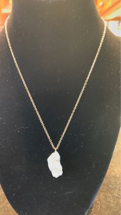 Homemade White stone necklace