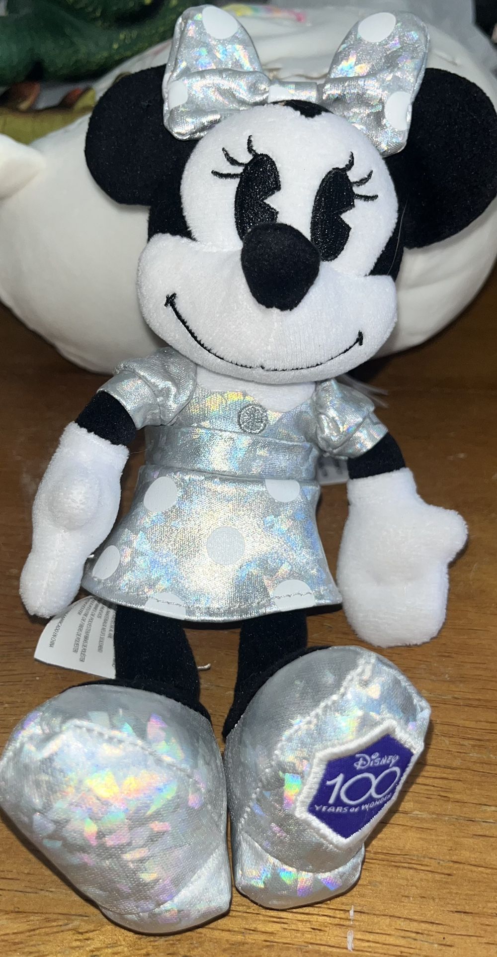  Disney 100 Years Minnie Mouse Plush 9” Doll Toy Silver Disneyland Soft