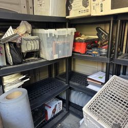 Plastic Storage Shelves. We Have 6