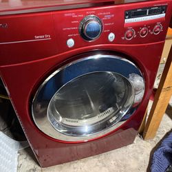 Red LG Gas Dryer