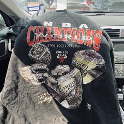 Vintage T Shirt - Chicago Bulls NBA champion ring Set Rare 91 92 93 96 Jordan XXL