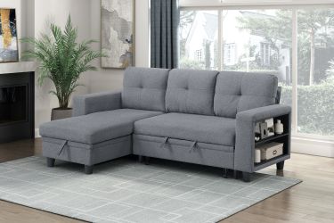 PULL OUT GREY SECTIONAL