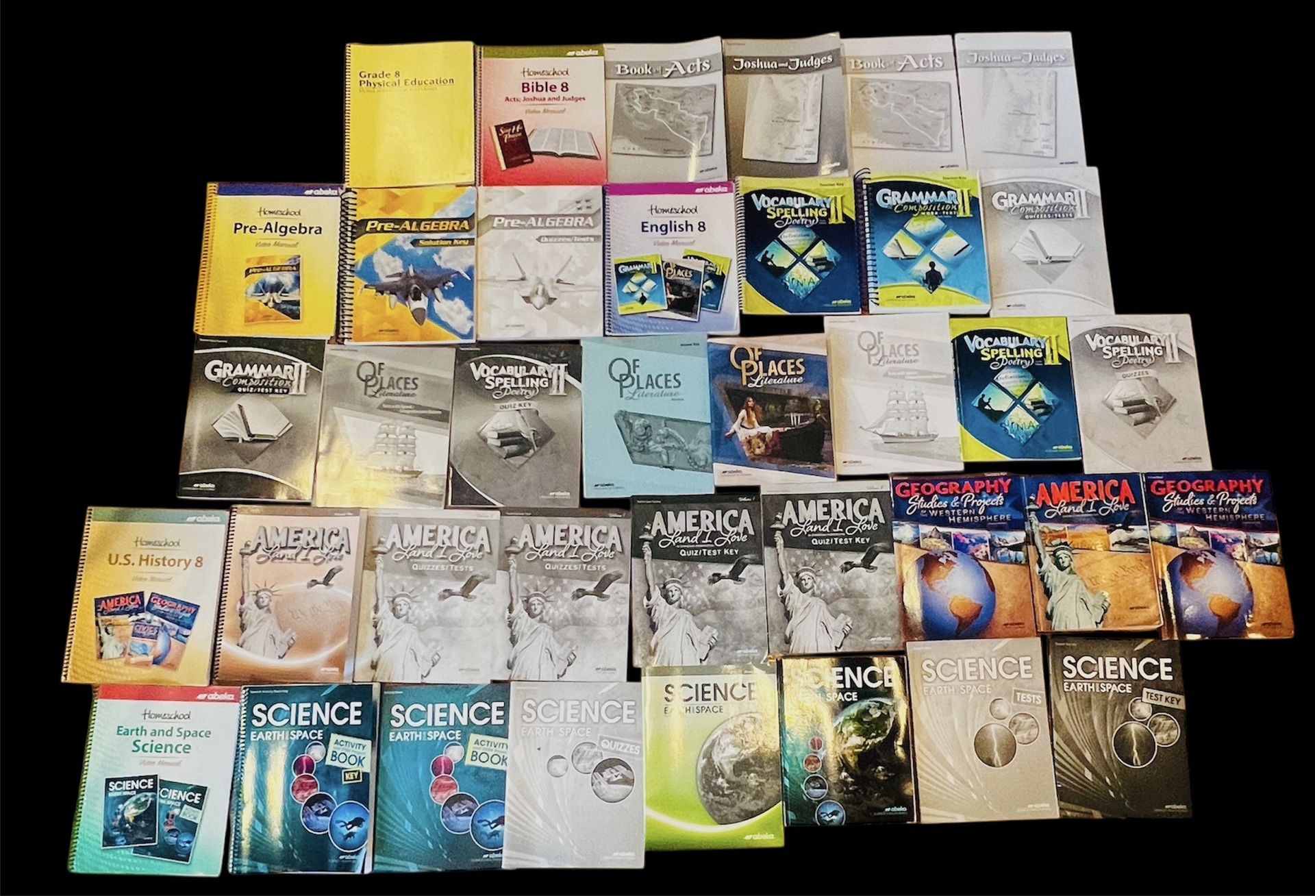 Abeka Program, School Books For 8th Grade.