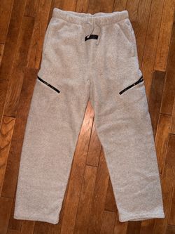 Men’s Essentials Fear Of God Gray Fleece Sweatpants with Zip Pockets XS
