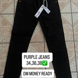 Black Purple Jeans 