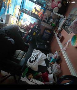 Black office desk