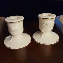 Lenox Candle Holders One Pair