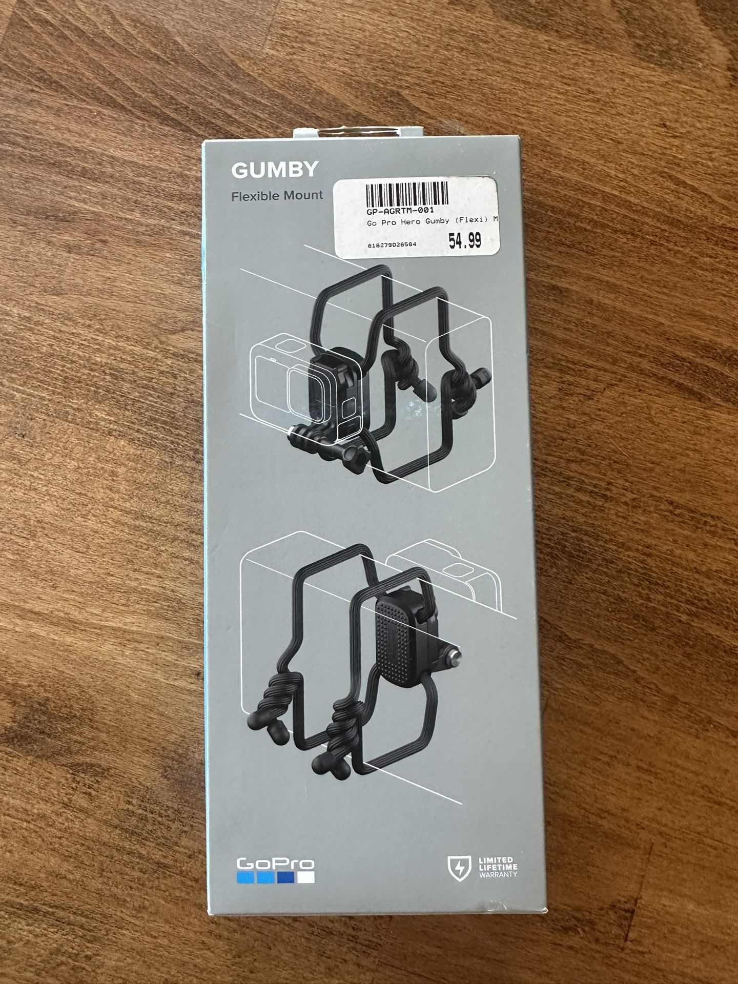 GoPro Flexible grip mount, Featuring gear ties