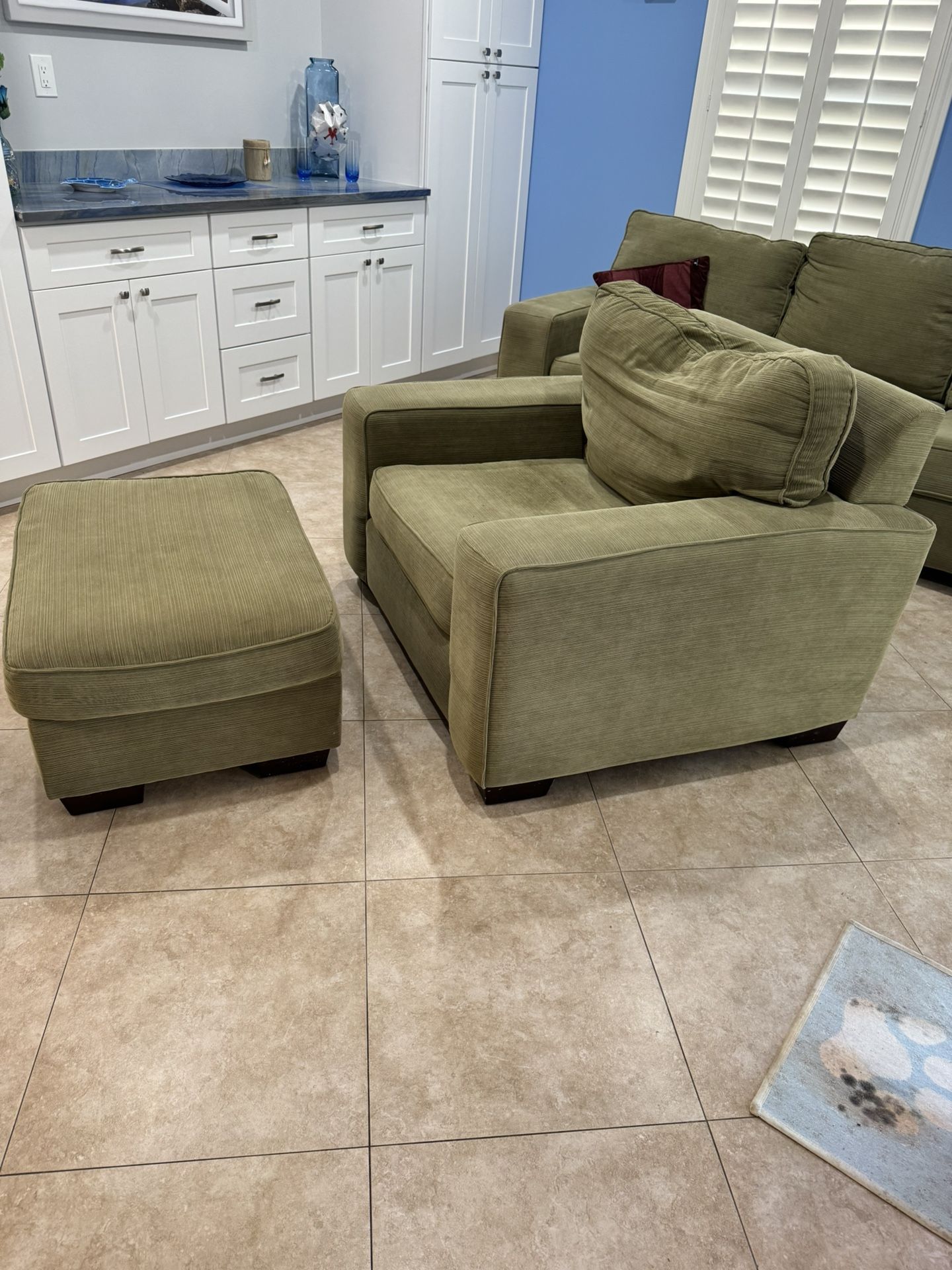Couch & Chair With Ottoman