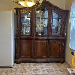 Antique Wood China Cabinet