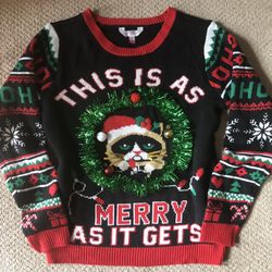 No Boundaries-Ugly Christmas Sweater-Junior Size L(11-13)