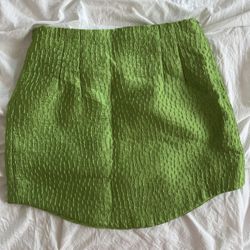 green zara mini skirt