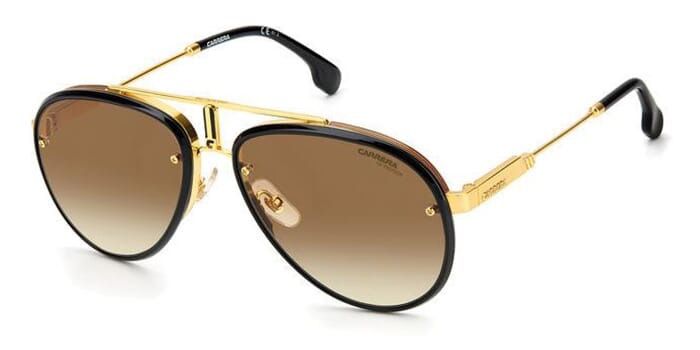 CARRERA SUNGLASSES GLORY 1 GOLD/BROWN GRADIENT LENS Pilot style With a case