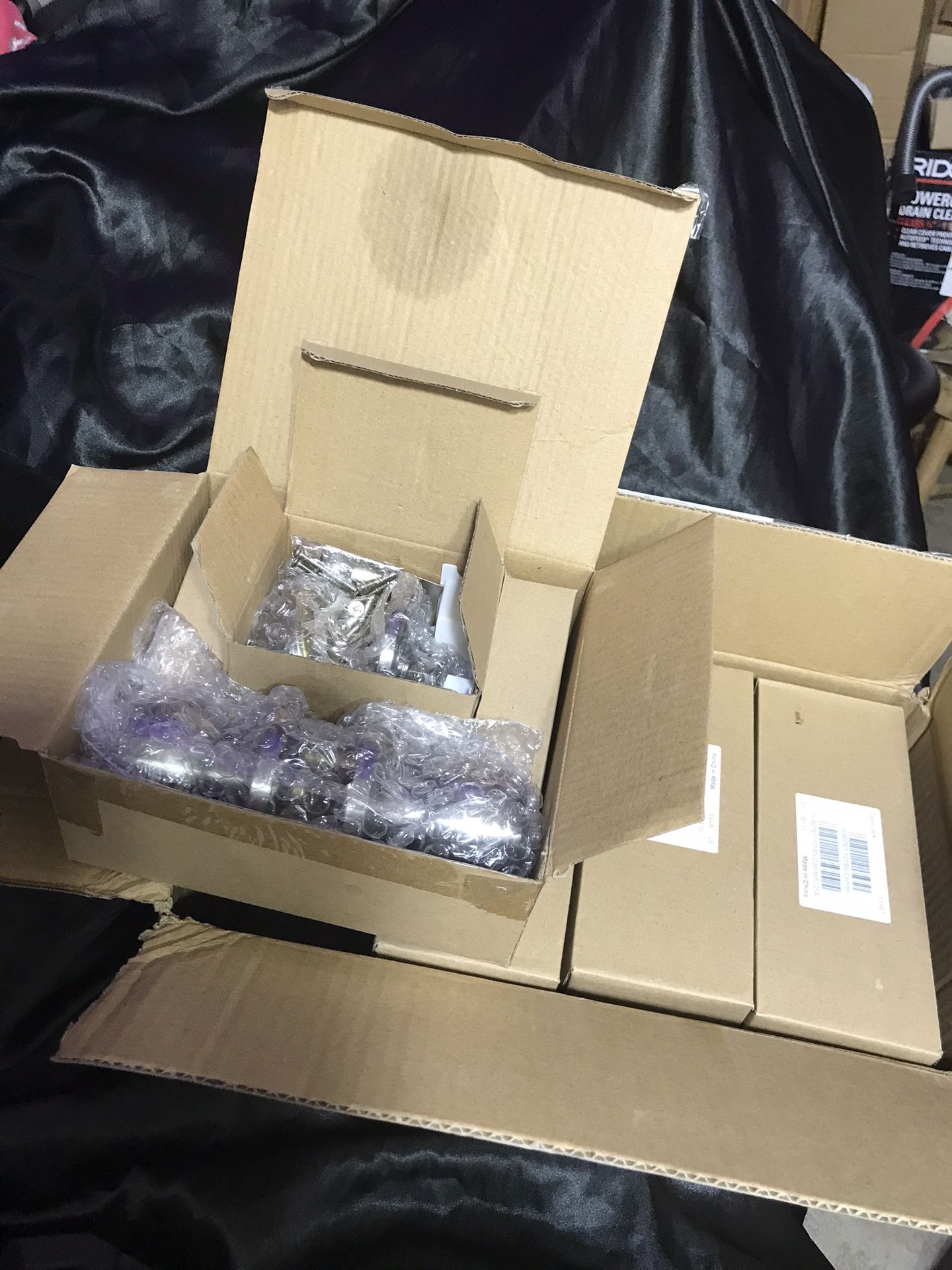 Door Knobs With Deadbolt Satin nickel Finish Set Of 4