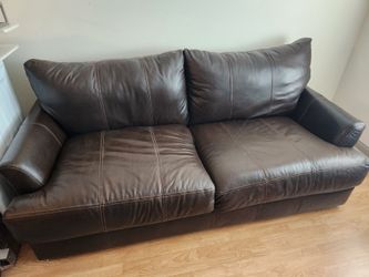 Brown Leather Sofa /Couch