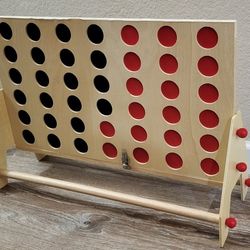 HEY NOW! STUDIO MERCANTILE FOUR IN A ROW 4 IN A ROW CONNECT FOUR 4 TABLETOP GAME OVERSIZED WOOD 