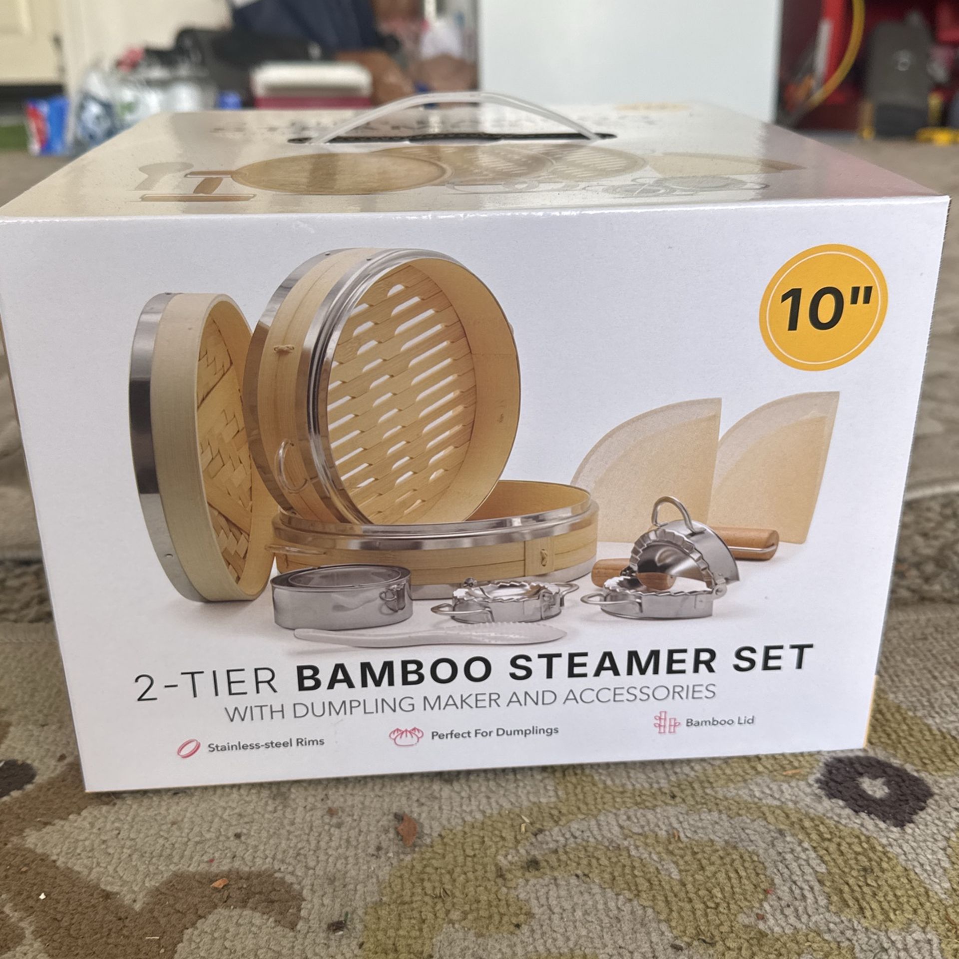 New Bamboo Steamer set