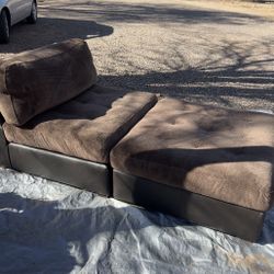 *ALBUQUERQUE Pickup* Brown Sectional Sofa With Ottoman 