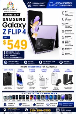 Samsung galaxy Flip 4 Brand New Factory Unlocked