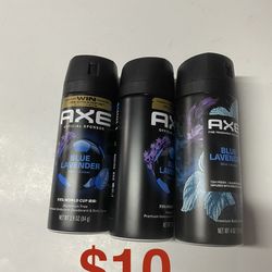 Axe Blue Lavender Premium Body Spray Deodorant Bundle