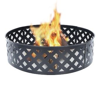 Garden Treasures Round Steel Fire Ring Outdoor 30" Diameter NEW