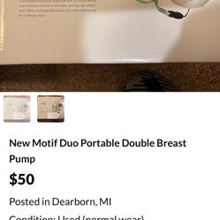 Double Breast Pump Portable New $50