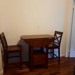 Folding Round Dining Table With 2 Chairs