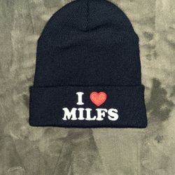 Black Graphic Beanie