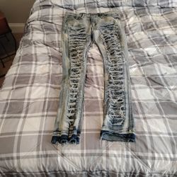 Distressed Men's Waimea Stacked Skinny Jeans 