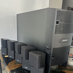 BOSE Acoustimass 10 Series III Subwoofer Sub Speaker Home Theater System & Set Of 5 BOSE  Double Cube Surround Sound Speakers
