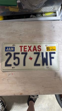 Vintage Texas license plate 1991