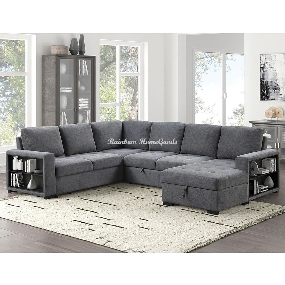 Sectional Sleeper Sofa Bed, Sofa Couch With Storage Chaise