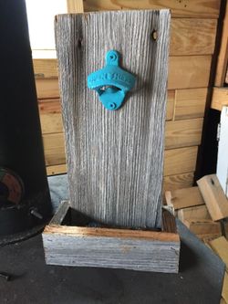 Barnwood bottle opener