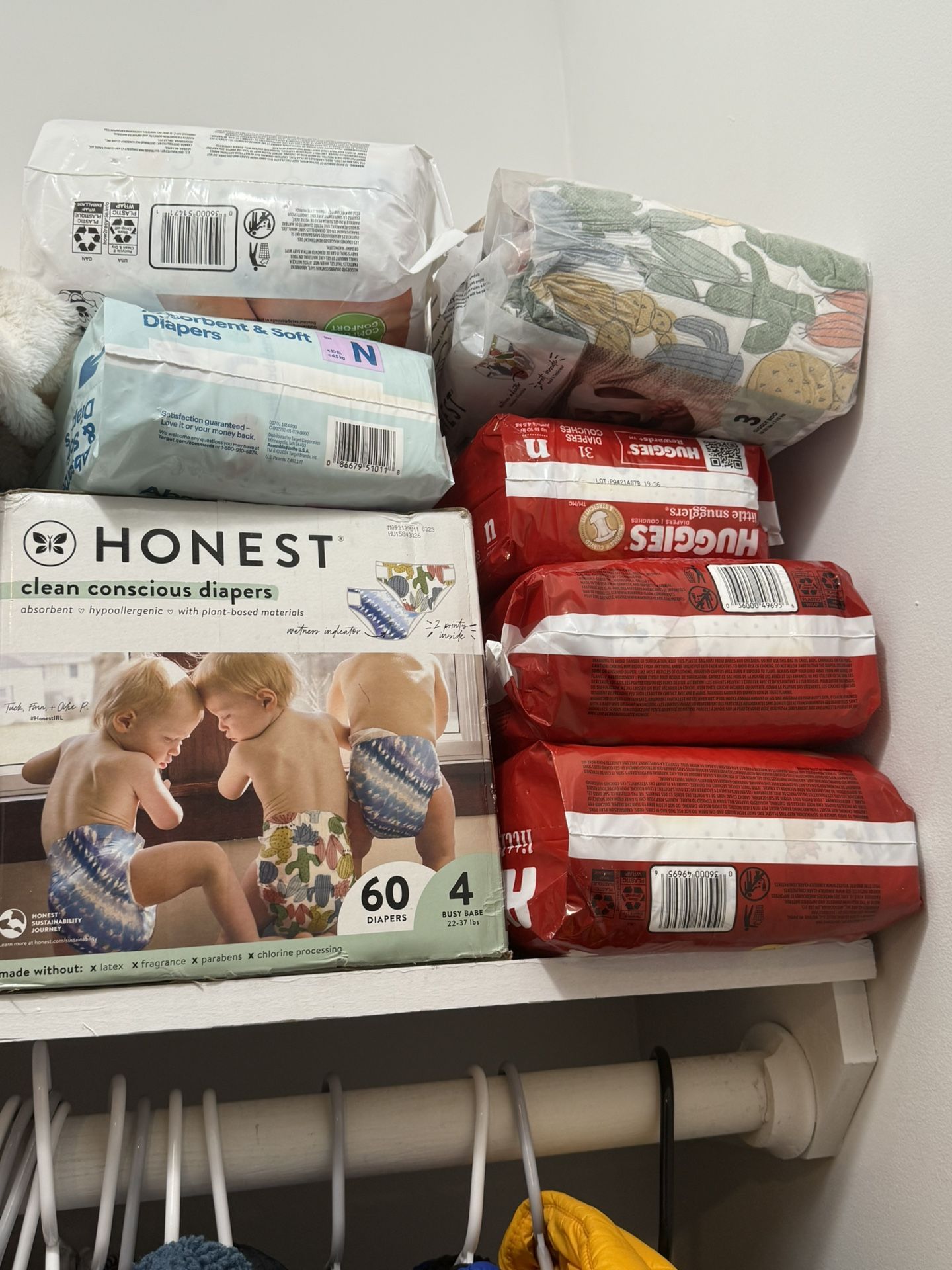 Diapers , Honest ,Huggies