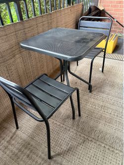 Patio table with chairs