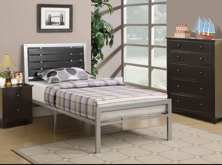 Twin Metal Gray New Bed With Nice Mattress Sale …