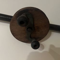 Antique Wood  Reel And Fishing Pole. Mint Condition  