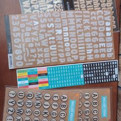 scrapbooking supplies alphabet stickers file labels