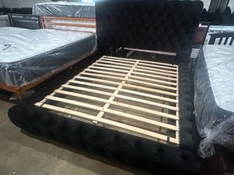 🖤 BLACK TUFTED QUEEN BED FRAME — MODERN & LUXURIOUS 🖤 💲 ONLY $499